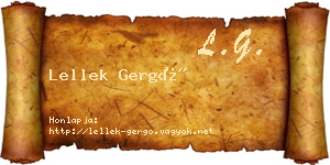 Lellek Gergő névjegykártya