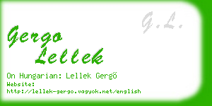 gergo lellek business card